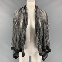 MISSONI Size One Size Silver & Black Knitted Viscose Blend Cardigan