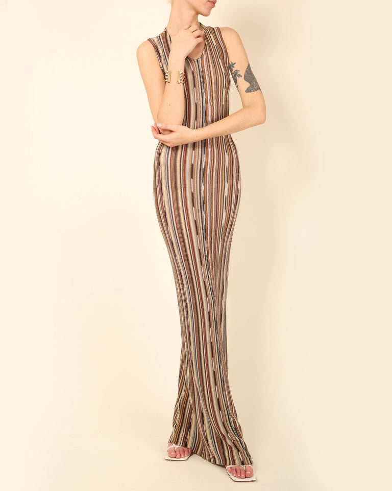 Missoni sleeveless brown white black gold stripe knit body con maxi dress For Sale at 1stDibs | missoni dress perfect couple, missoni maxi dress, missoni gold dress Missoni sleeveless brown white black gold stripe knit body con maxi dress For Sale at 1stDibs | missoni dress perfect couple, missoni maxi dress, missoni gold dress