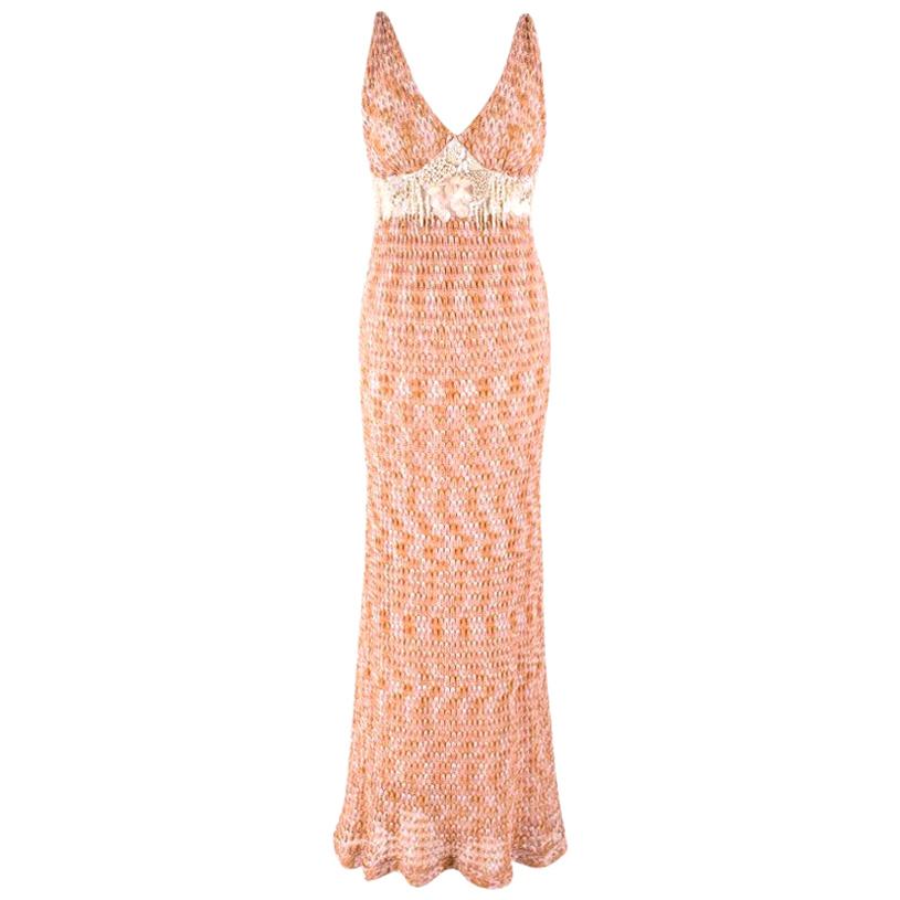 Missoni Sleeveless Knit Embellished Gown SIZE IT 40
