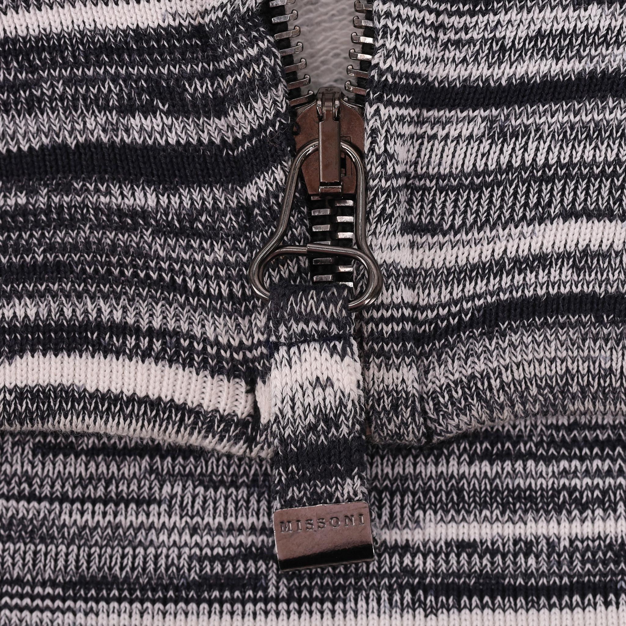 Missoni Sweat-shirt à capuche zippé en coton teint à l'espace Pour femmes en vente