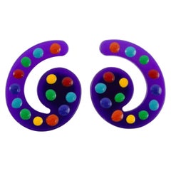 Spiralförmige Lucite-Ohrringe von Missoni