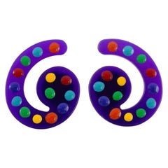 Missoni Spiral Lucite Earrings