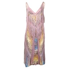 Missoni Frühjahr 2005 Look 41 mehrfarbiges Fransenkleid