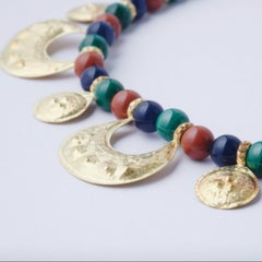 Collana Missoni in oro 18k e pietre dure - anni '80