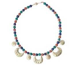 Collana Missoni in oro 18k e pietre dure - anni '80