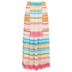 Missoni Striped Crochet-Knit Maxi Skirt