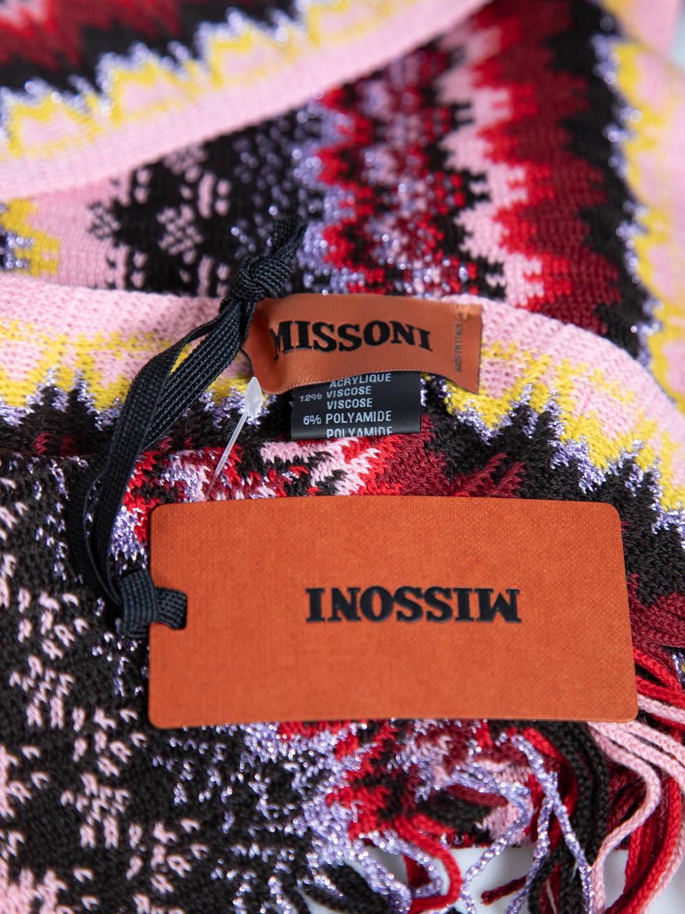 Women's Missoni Striped Fringed Knit Scarf