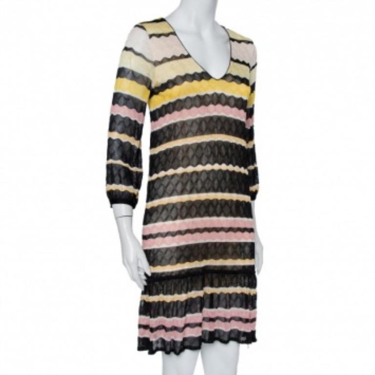 Missoni Gestreiftes Strickkleid S Damen im Angebot