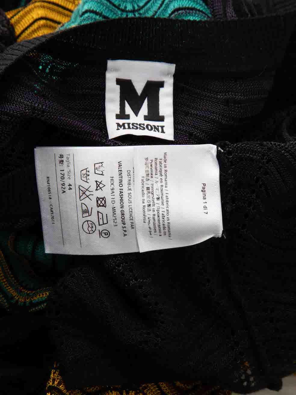 Missoni Striped Knit Long Sleeve Midi Dress Size L For Sale 1