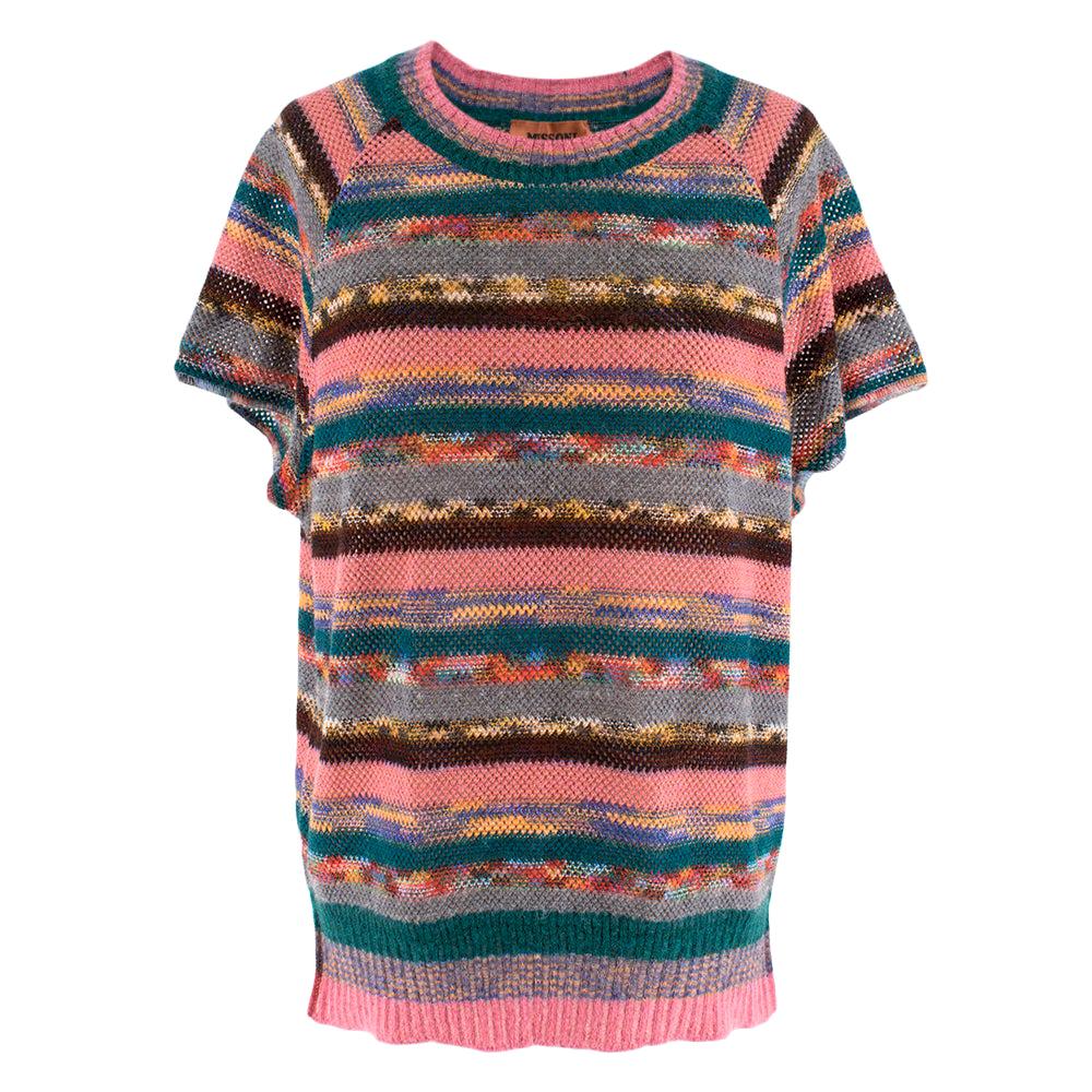 Missoni Striped Knit Short Sleeve Top IT38 at 1stDibs