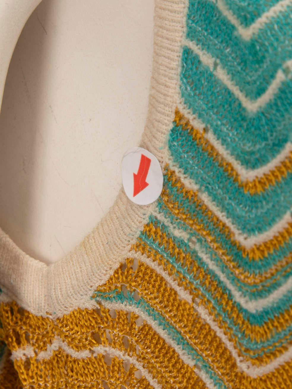 Missoni Striped Knit Sleeveless Knee-length Dress Size L For Sale 2