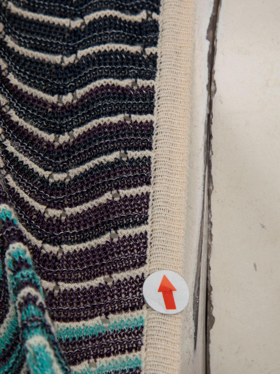 Mini abito senza maniche in maglia a righe Missoni Taglia L. 1