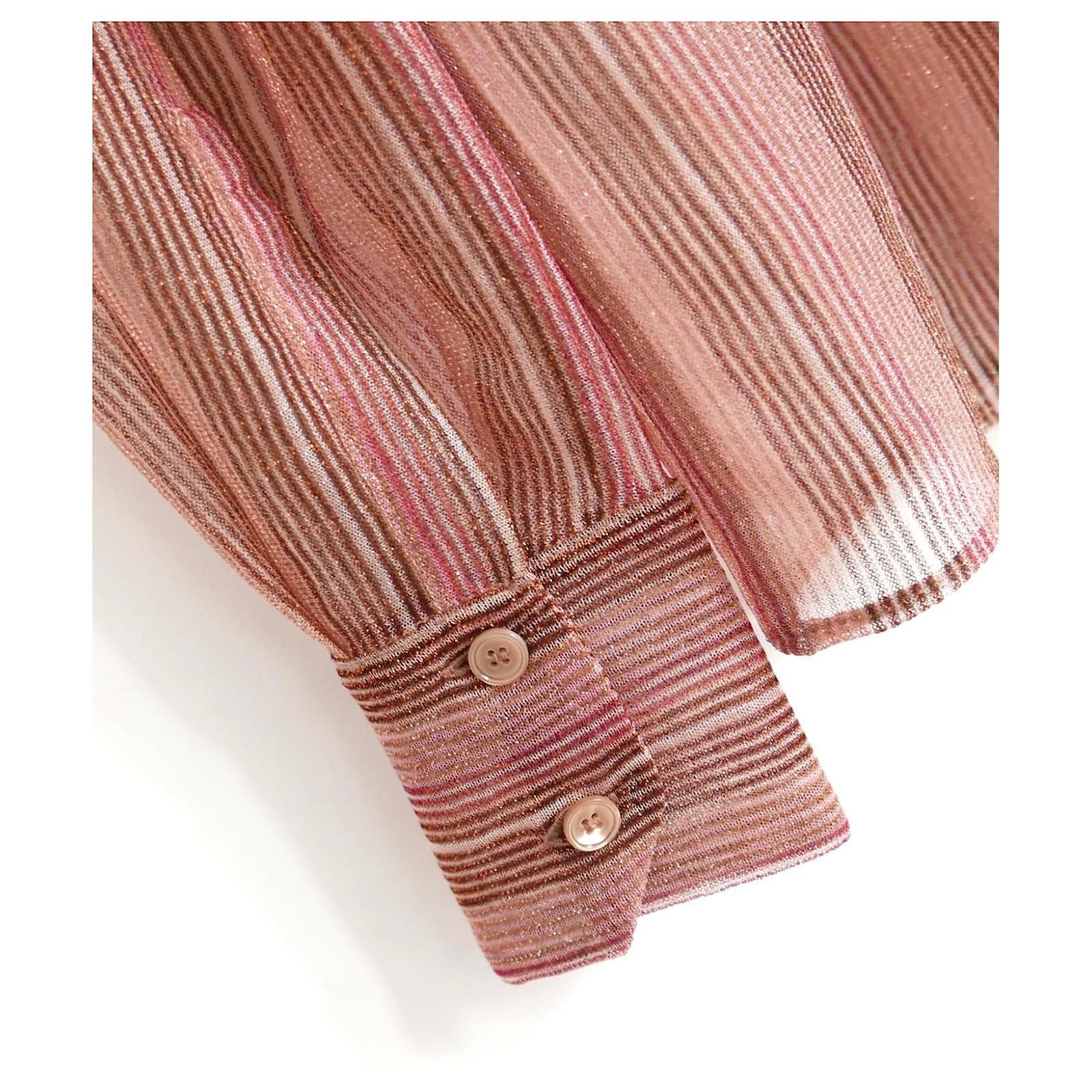 Missoni Striped Lurex Blouse Shirt In New Condition For Sale In London, GB