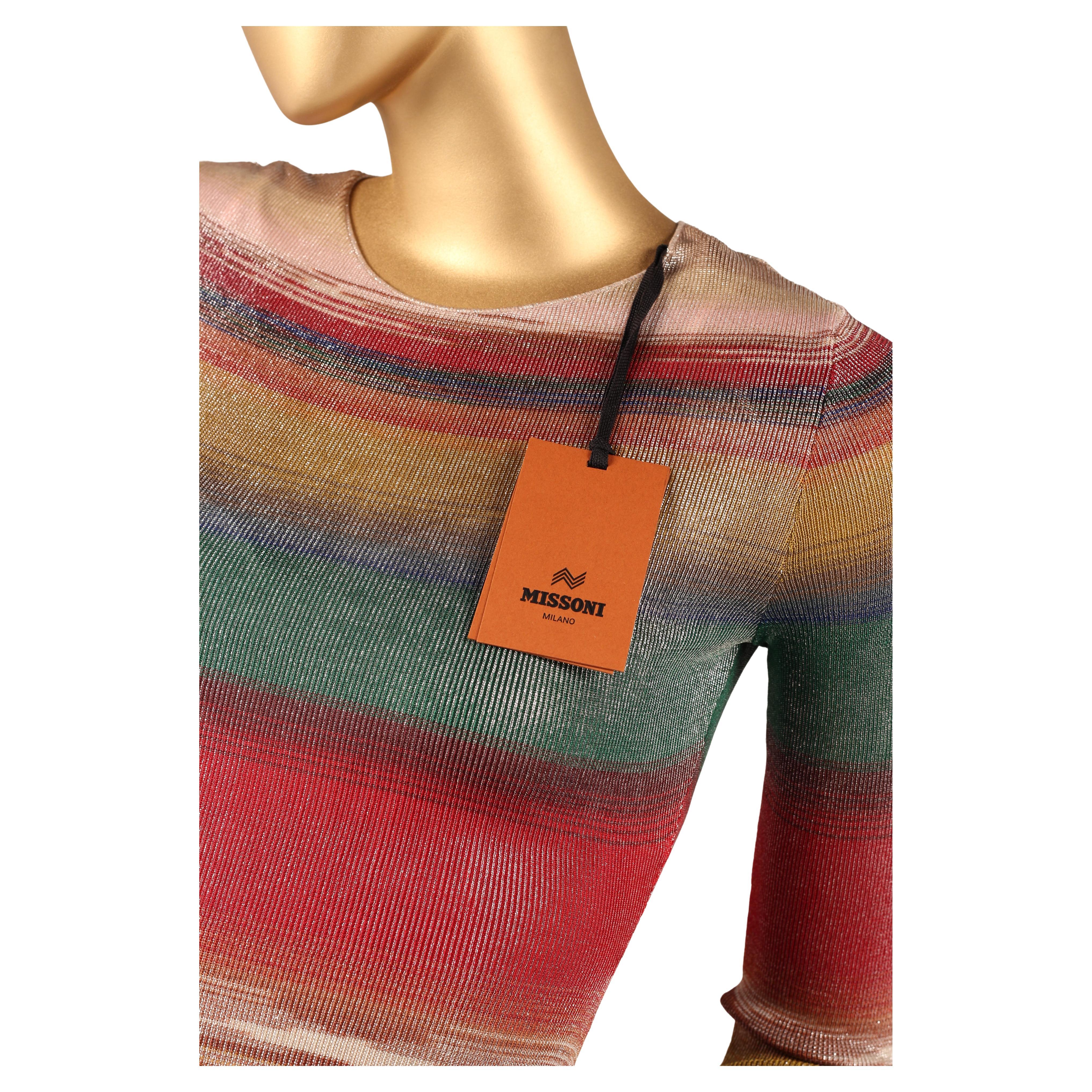 MISSONI Striped Lurex Long Dress – F/W 2022–23 Runway - as seen on Eva Herzigová For Sale 5