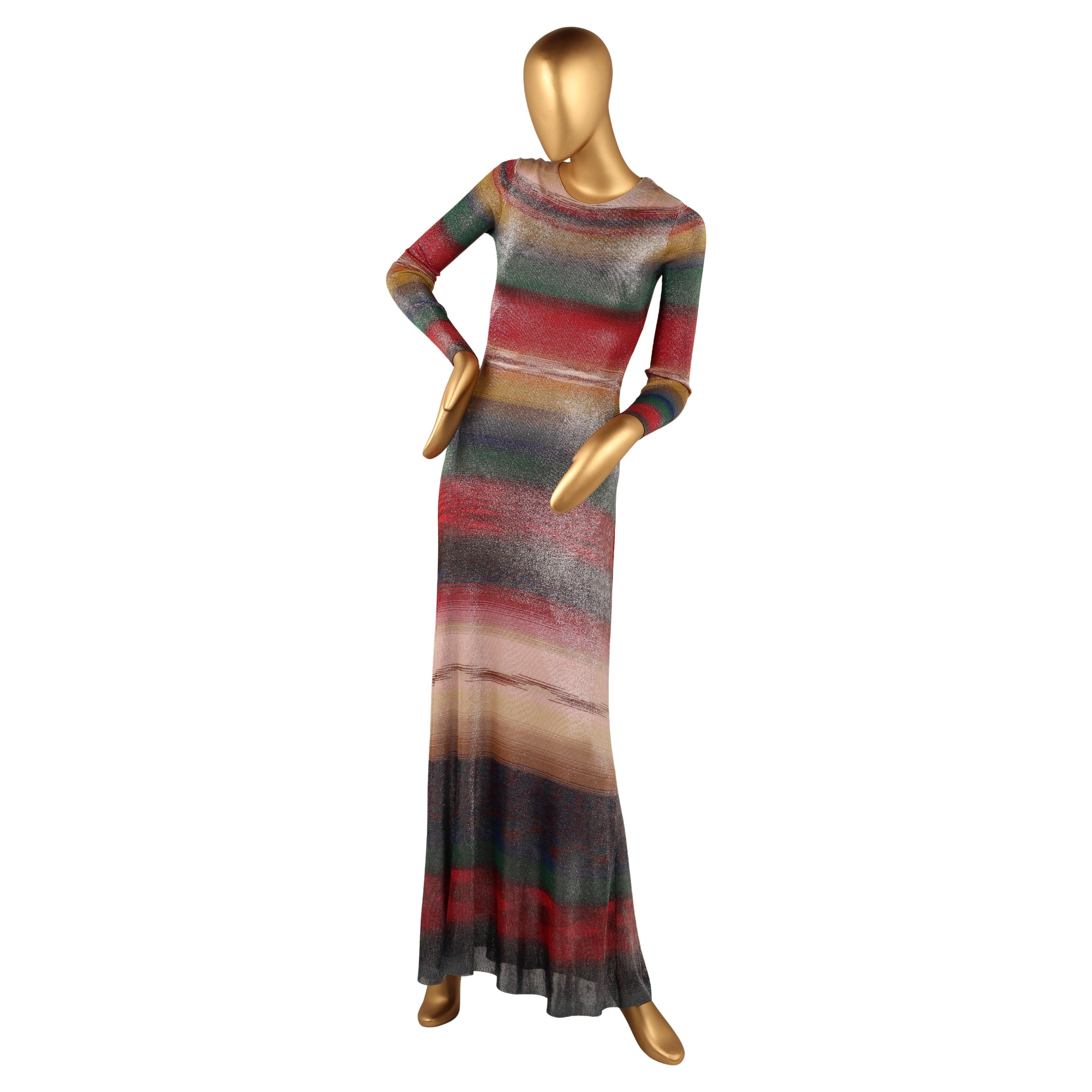 MISSONI Striped Lurex Long Dress – F/W 2022–23 Runway - as seen on Eva Herzigová For Sale 7