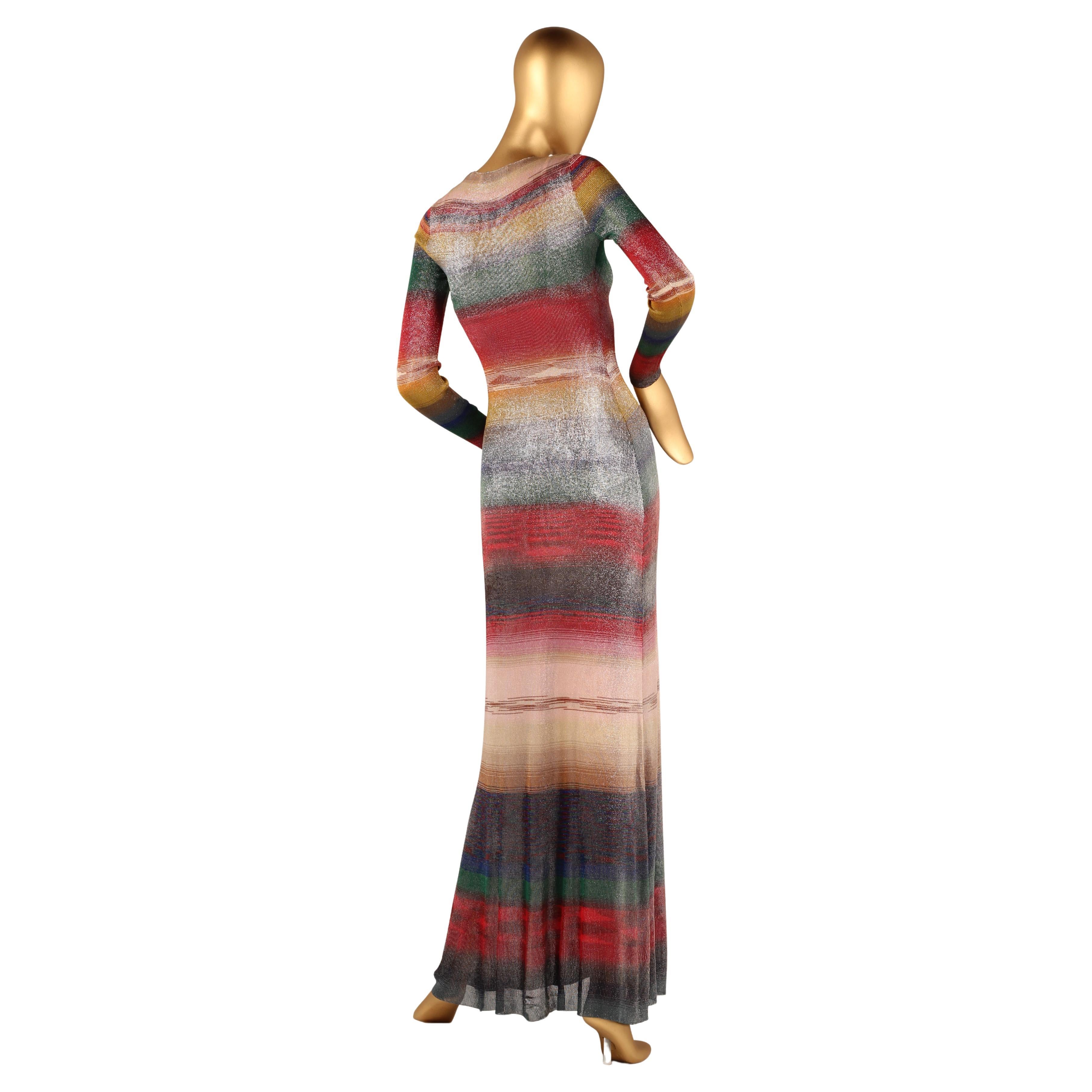 MISSONI Striped Lurex Long Dress – F/W 2022–23 Runway - as seen on Eva Herzigová For Sale 8