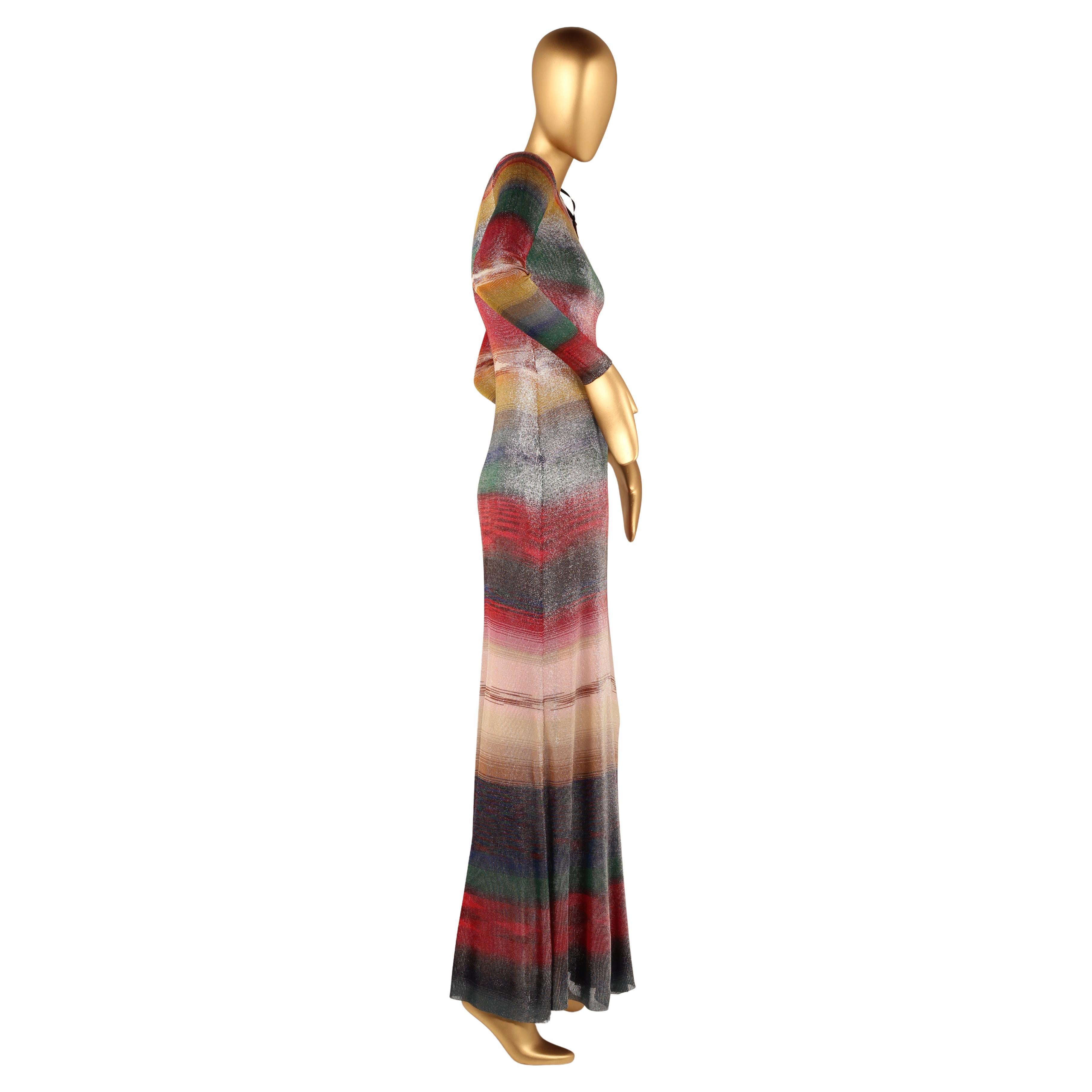 MISSONI Striped Lurex Long Dress – F/W 2022–23 Runway - as seen on Eva Herzigová For Sale 10