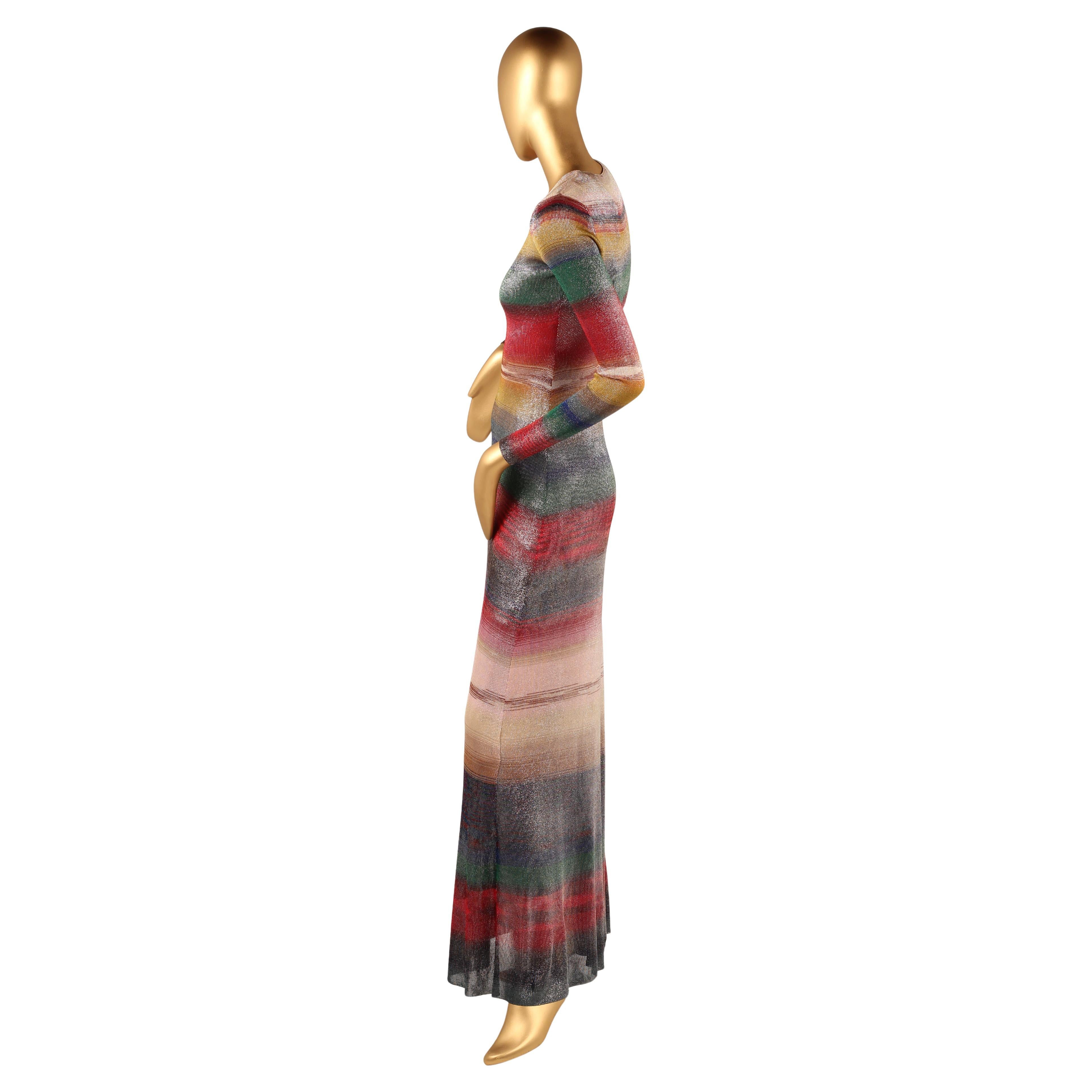 MISSONI Striped Lurex Long Dress – F/W 2022–23 Runway - as seen on Eva Herzigová For Sale 11