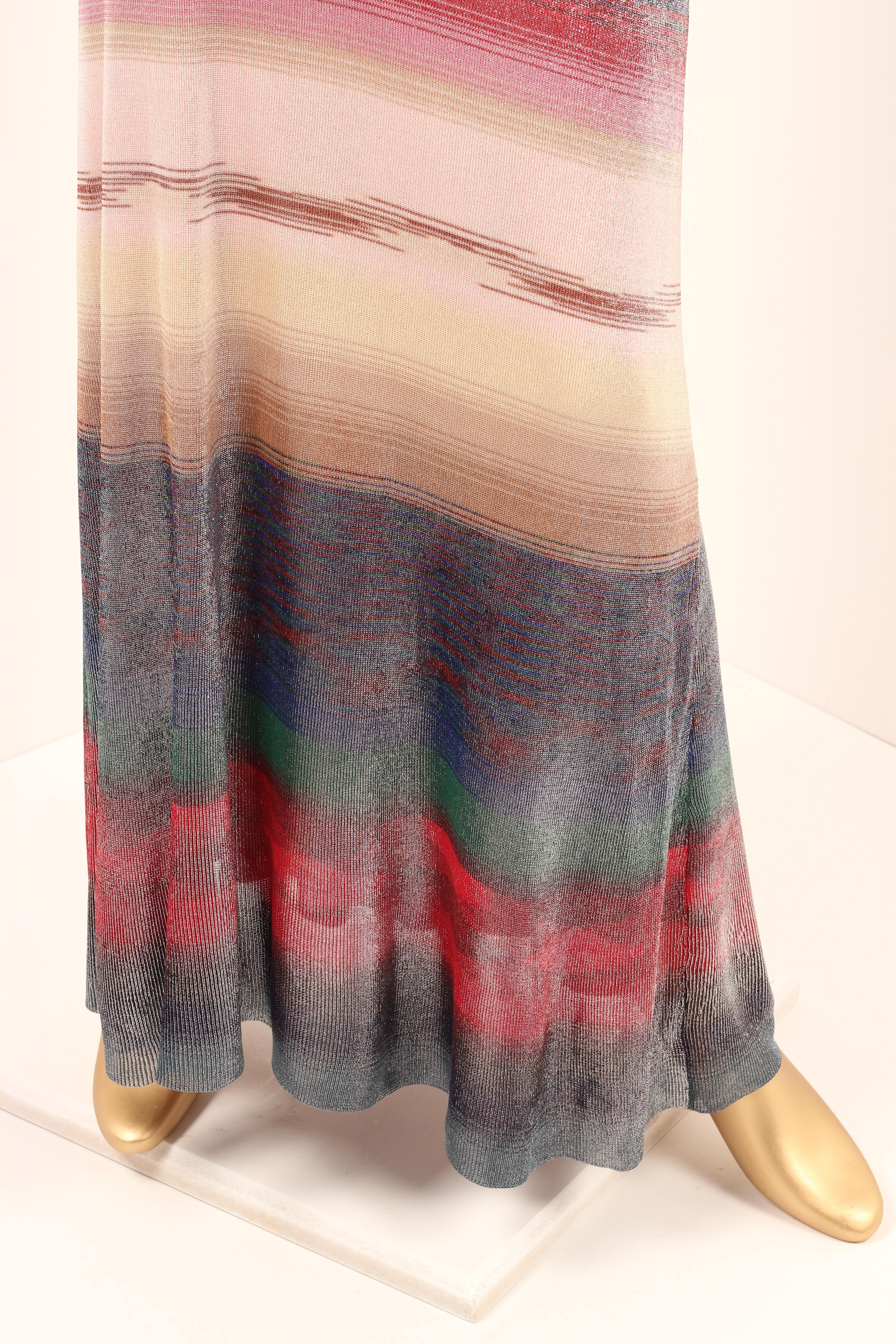 MISSONI Striped Lurex Long Dress – F/W 2022–23 Runway - as seen on Eva Herzigová For Sale 13