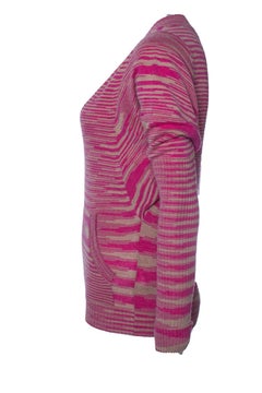 Missoni, striped sweater in pink and beige