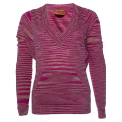 Missoni, gestreifter Pullover in Rosa und Beige