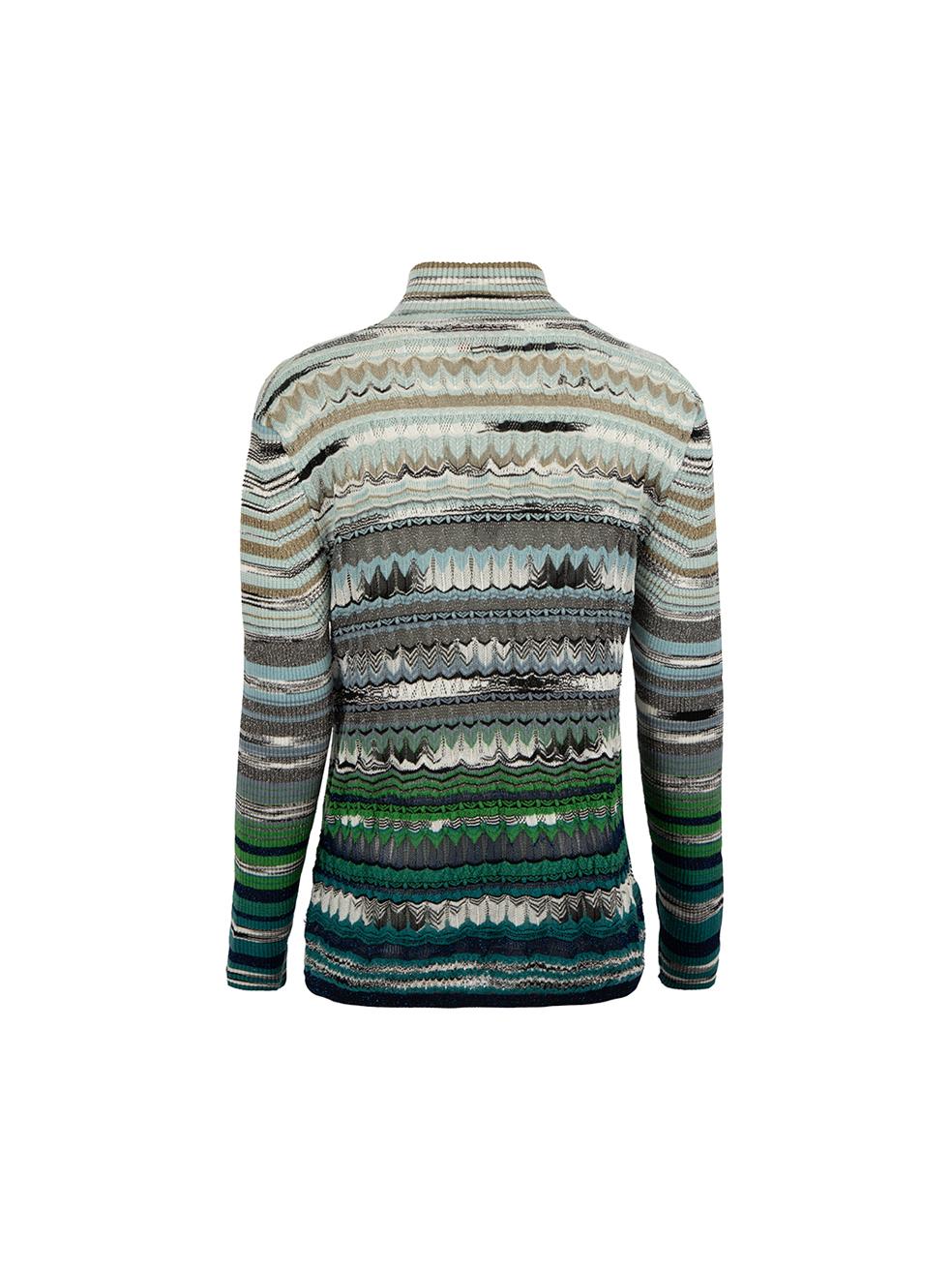 CONDITION is Good. Minor wear to knitwear is evident. Light wear to knit composition with a couple of minor plucks to the weave found on this used Missoni designer resale item.
  
Details
Multicolour
Viscose
Long sleeves jumper
Sheer knit