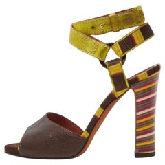 Sandales à lanières en cuir tricolore de Missoni Taille 39