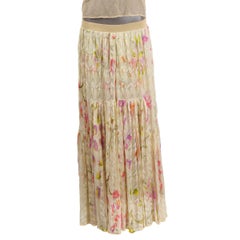 MISSONI vanilla & rosa 2015 FLORAL MAXI KNIT Rock 40 S