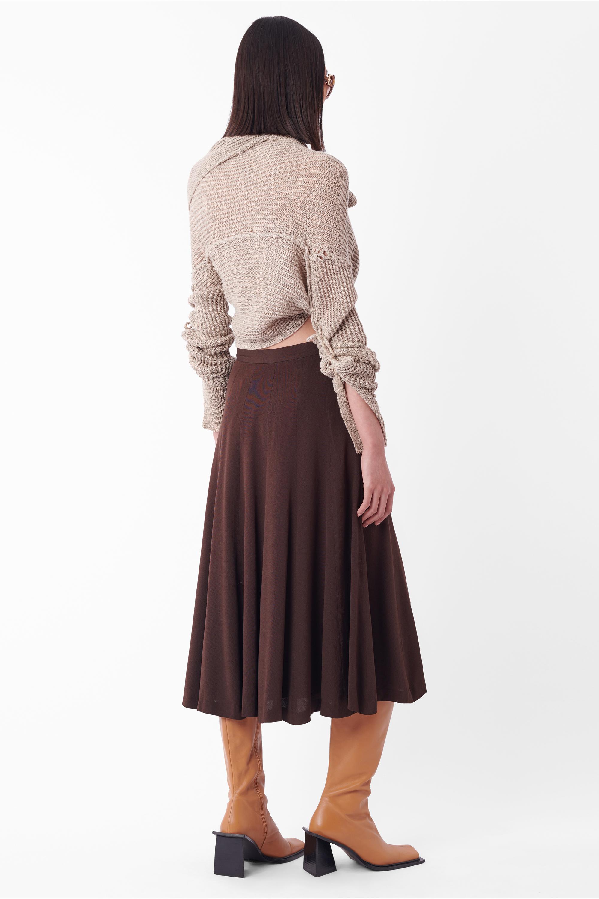 Missoni Vintage 1970’s Missoni Brown Skirt For Sale 1
