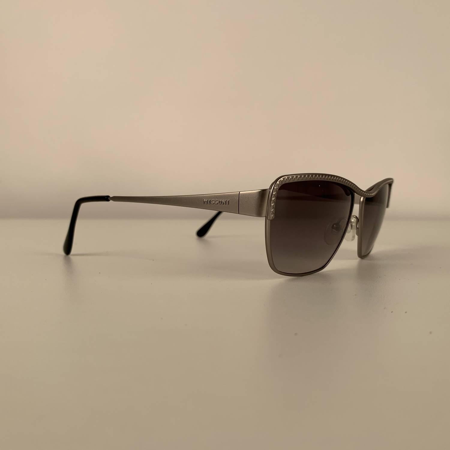 Missoni Vintage 90s Matte Silver Metal Sunglasses 9242 In Excellent Condition In Rome, Rome