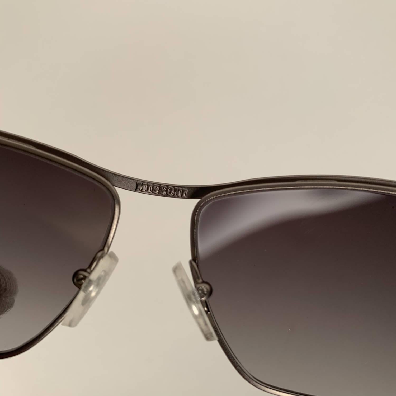 Missoni Vintage 90s Matte Silver Metal Sunglasses 9242 2