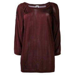 Missoni Vintage burgundy silk three-quarter sleeves 2000s blouse