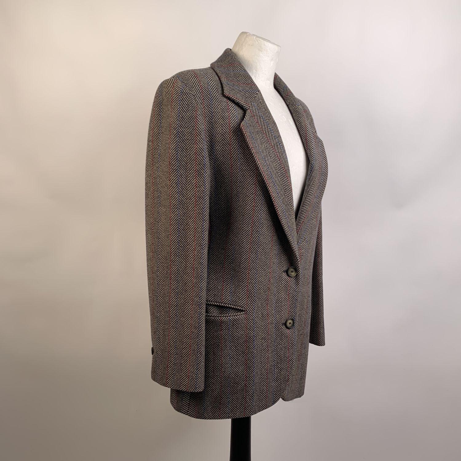 Women's Missoni Vintage Pure Wool Fishbone Blazer Jacket Size 42