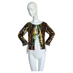 MISSONI Vintage Strickjacke/Blazer mit Paillettenverzierung