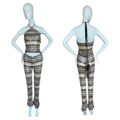 MISSONI Vintage Sequin Halter Top Pant Set