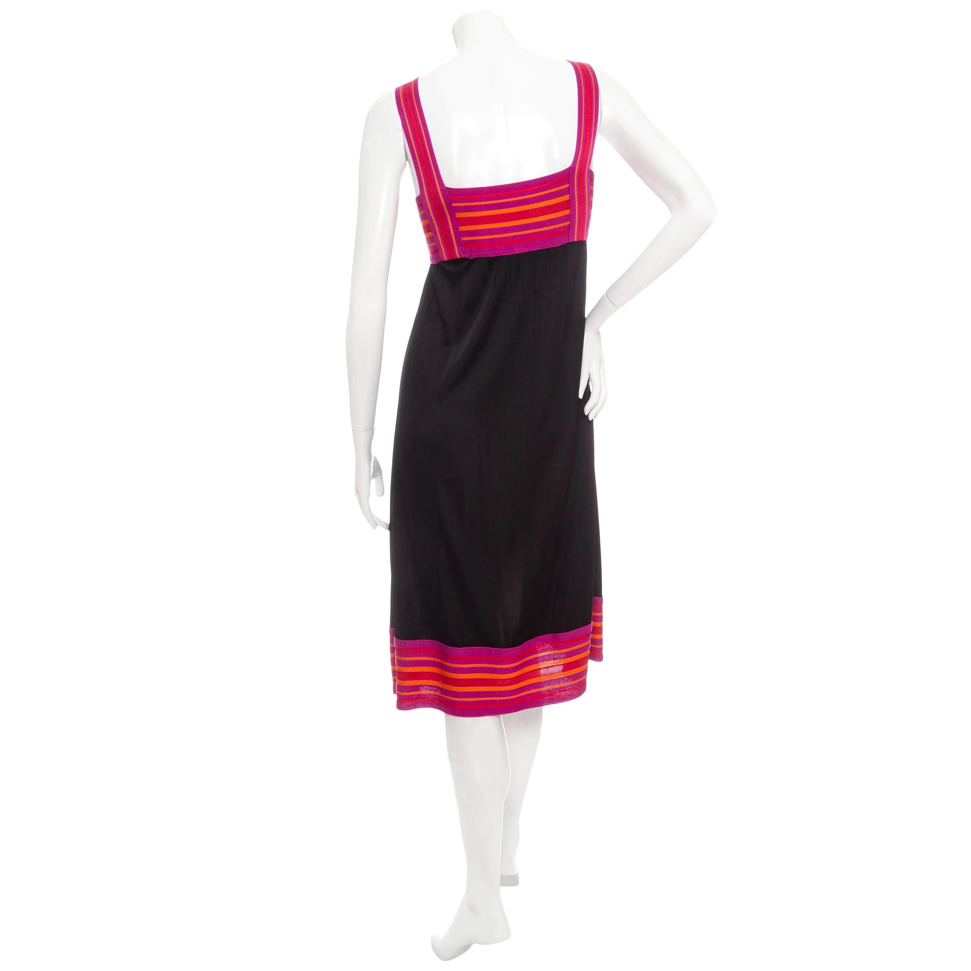 Missoni Vintage Viscose Sleeveless Midi Dress 1990’s In Good Condition For Sale In Woodland Hills, CA