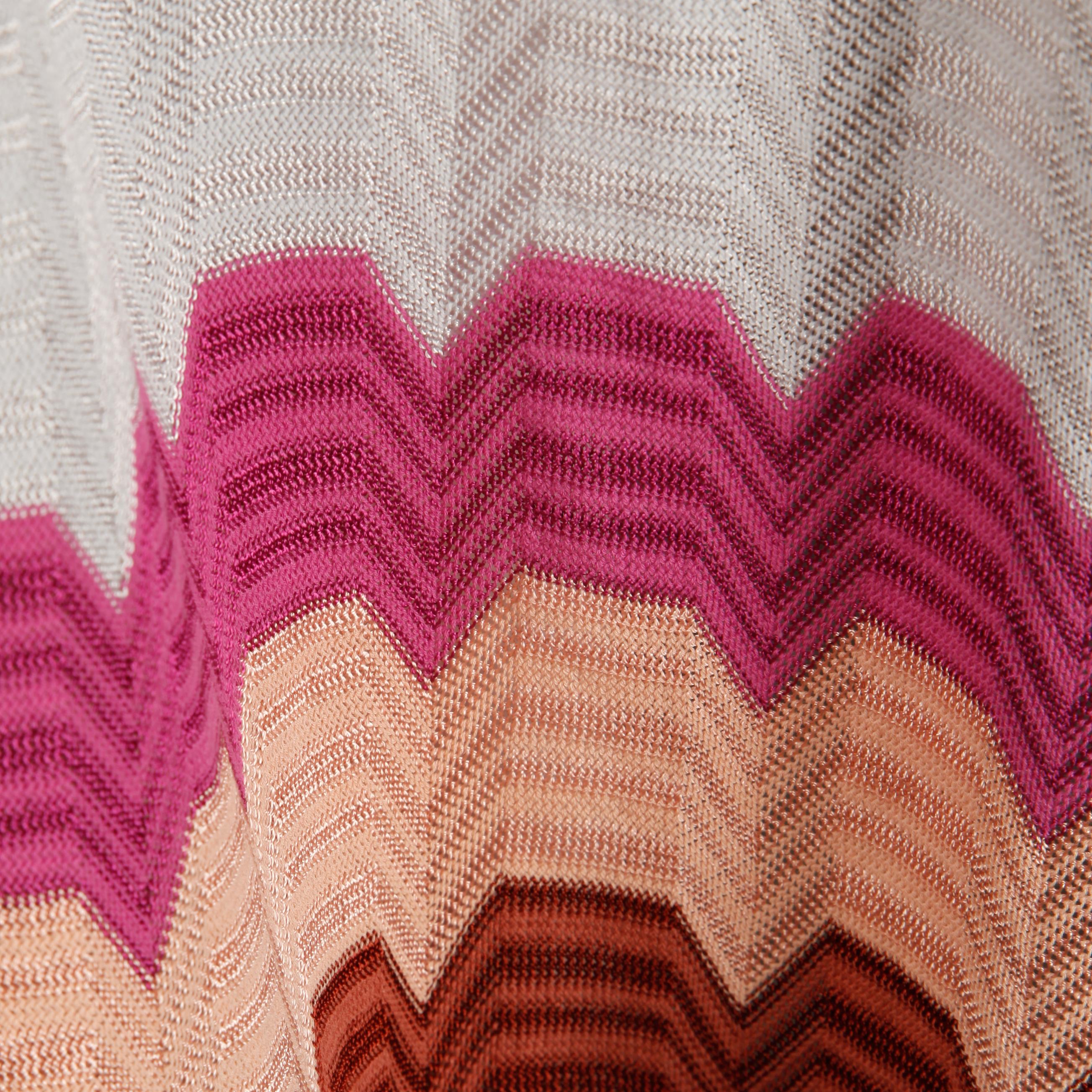 Women's Missoni Vintage Zigzag Knit Swimsuit Coverup Cardigan Sweater For Sale