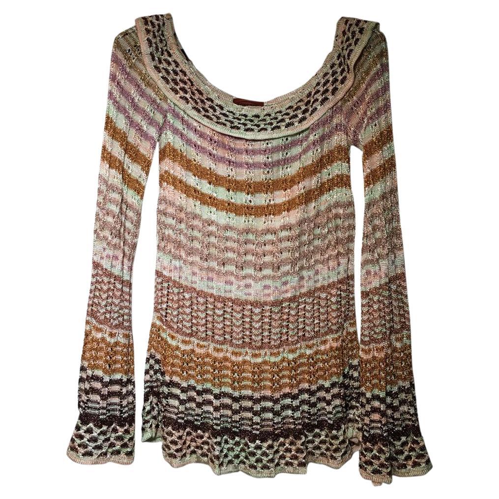 Missoni - Pull en viscose multicolore en vente