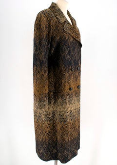 Missoni Wavy Knit Gold Long Coat 44