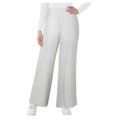 Missoni White Metallic Elasticated Trousers Size L