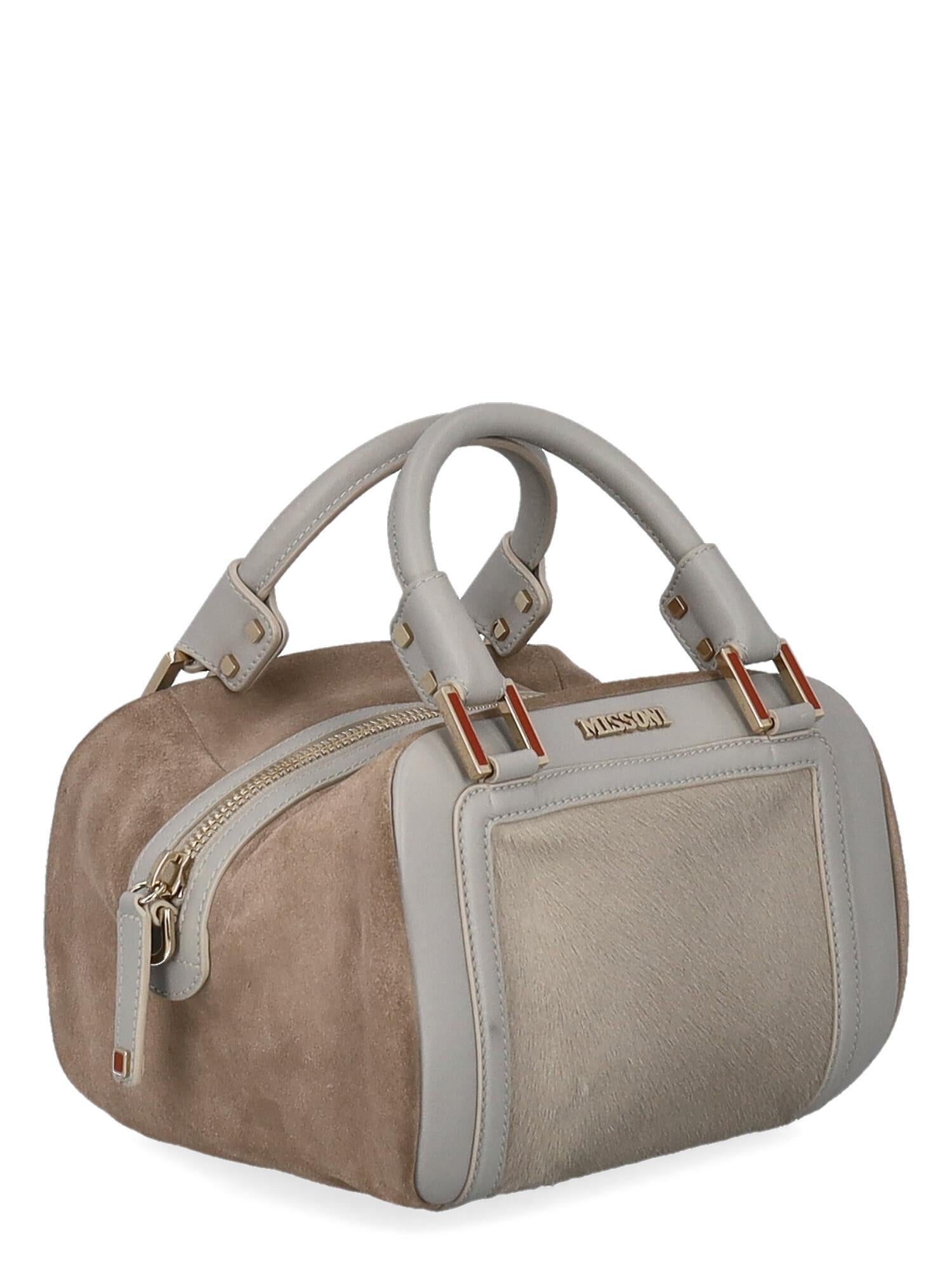 Gray Missoni Women Handbags Grey Leather  For Sale