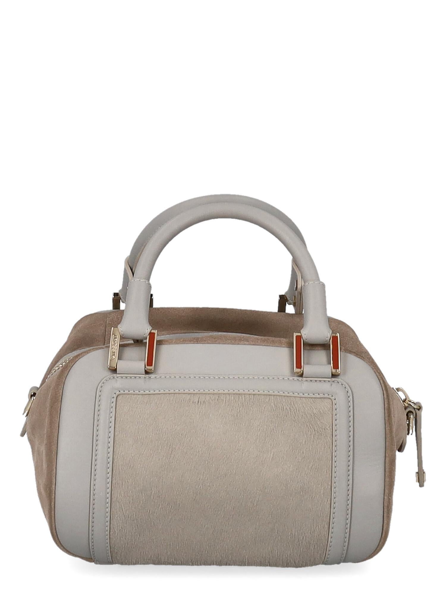 Missoni Women Handbags Grey Leather  In Good Condition For Sale In Milan, IT