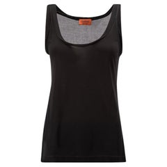 Missoni Women's Black Sleeveless Scoop Neck Top