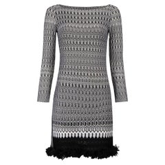 Missoni Women's Black & White Ethnic Pattern Mini Dress