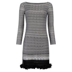 Missoni - Robe courte à motif ethnique noir et blanc pour femme