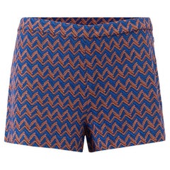 Missoni Women's Blue and Brown Patterned Shorts