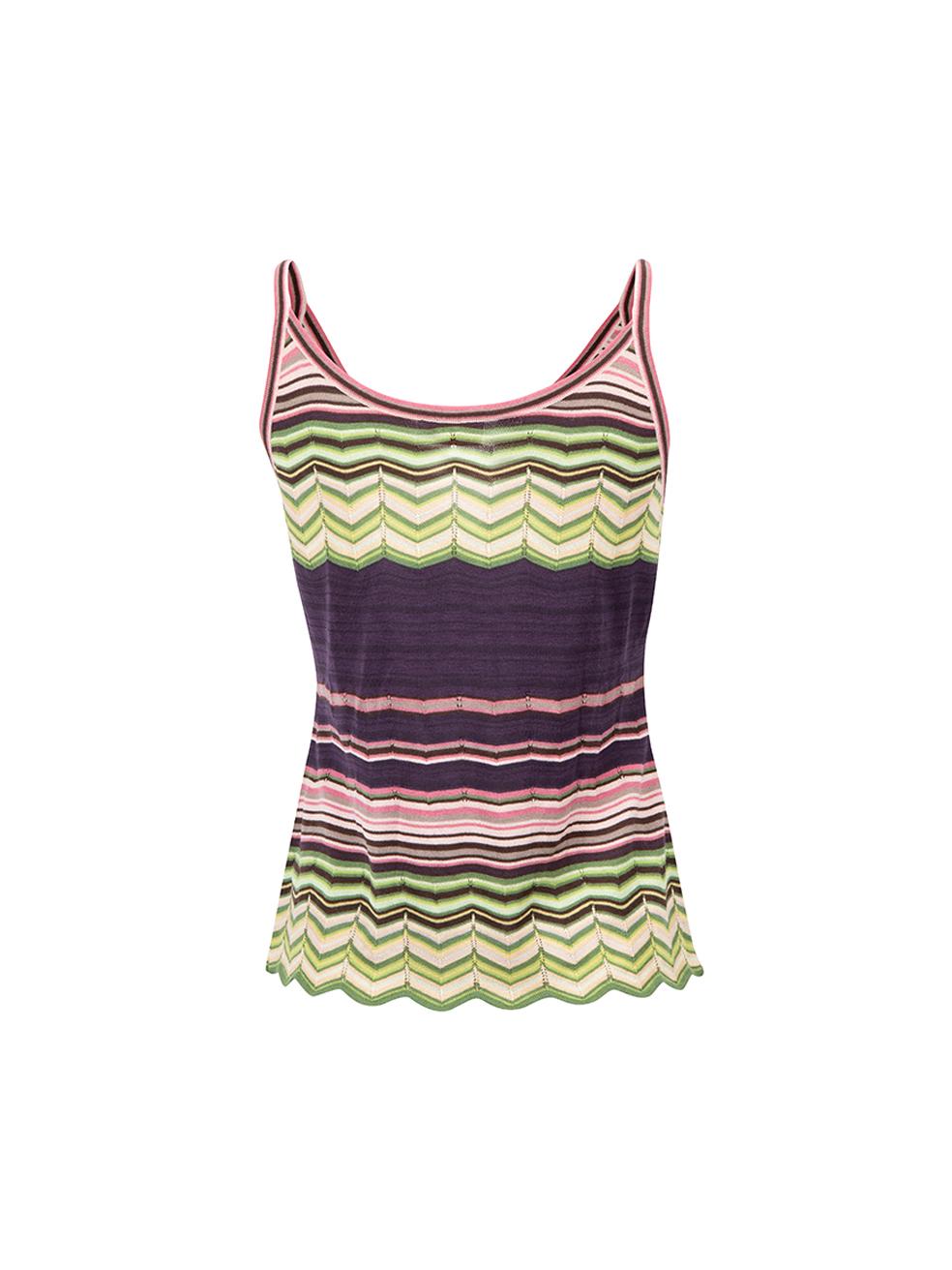 Missoni Women's Chevron Striped Wool Vest Top In Good Condition In London, GB