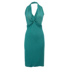 Missoni Women's Green Halterneck Open Back Dress