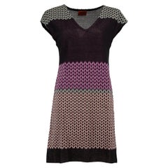 Missoni Women's Knit Print Pattern V Neck Dress