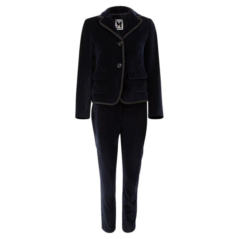 Missoni Women's M Missoni Navy Velvet Trouser Suit Set For Sale at 1stDibs